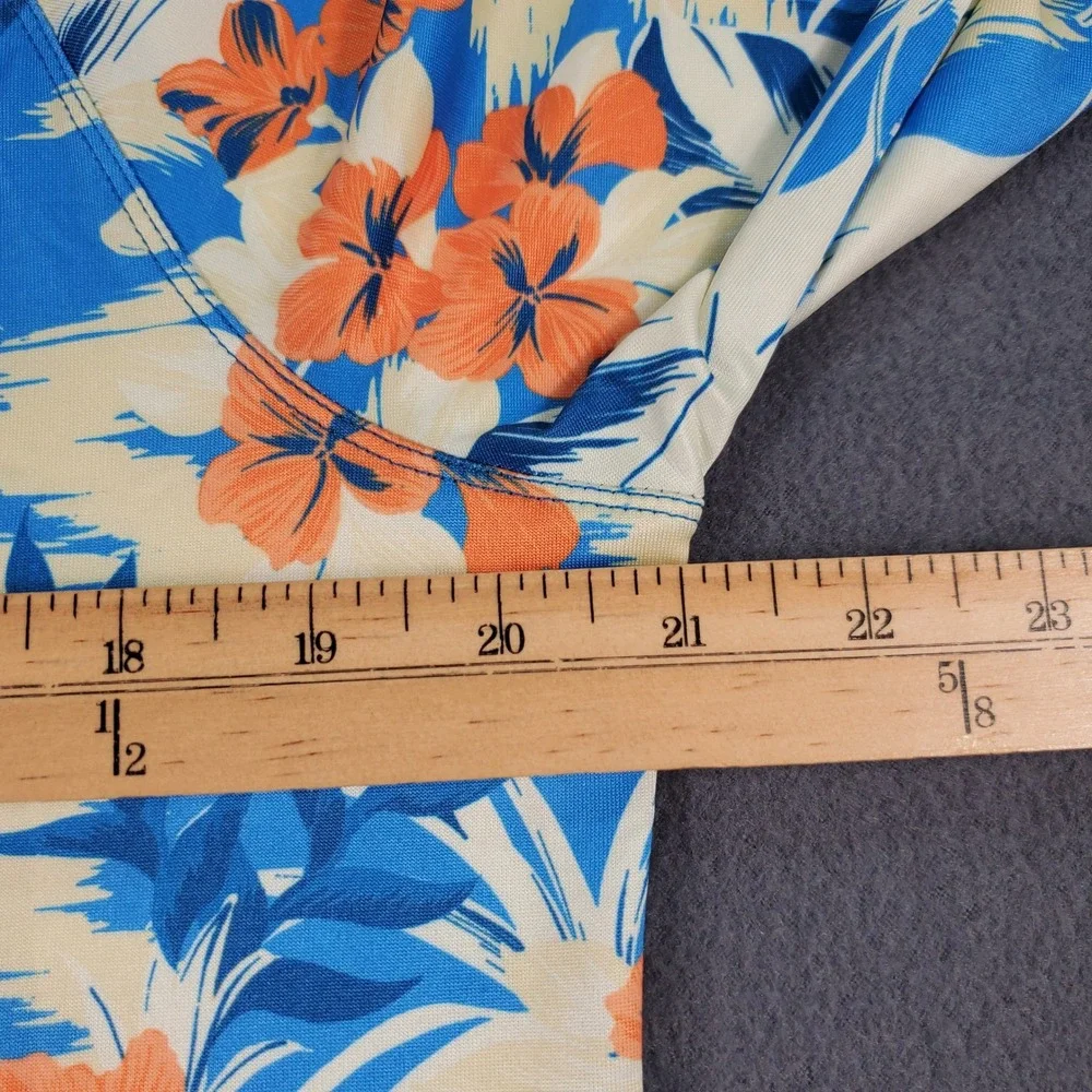 Robert Graham Mens Tropical Forest Azure Blue UPF 50+ Rash Guard S SMRG114 NEW